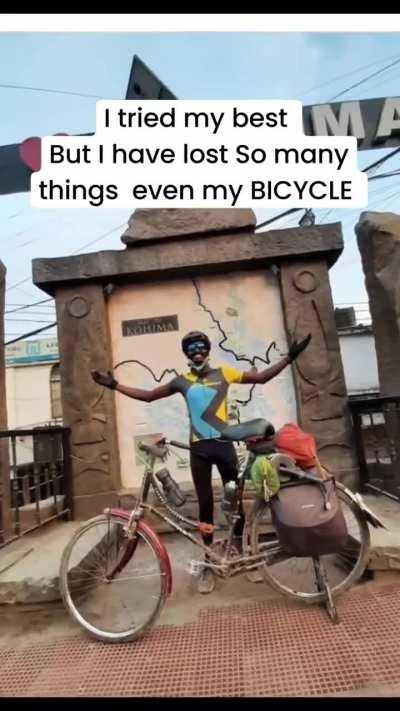 Plumber travels the country on a bicycle.