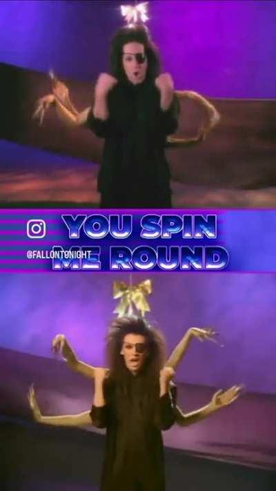 Paul Rudd and Jimmy Fallon re-create the music video for Dead or Alive’s You Spin Me Round (Like a Record) (1985)