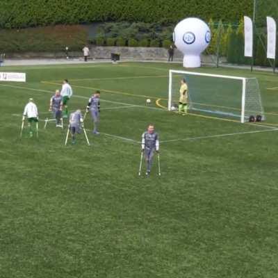 Awesome goal by differently abled footballer Marcin Oleksy