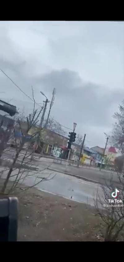 Ukrainian position in Mikolajiv being hit by Russian forces.