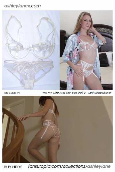 Ashley Lane's White Bra & Panty Lingerie from multiple scenes available on Fansutopia