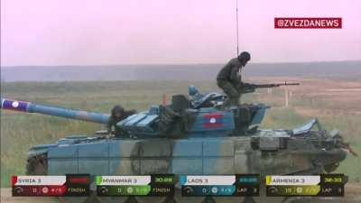 🇦🇲🇱🇦 Collision between Armenia and Laos during the Tank Biathlon at the International Army Games