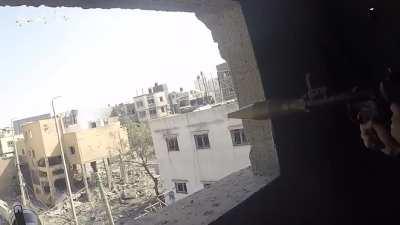 Hamas footage shows targeting of IDF forces holed up in several buildings in Beit Hanoun getting hit with RPGs in Gaza.