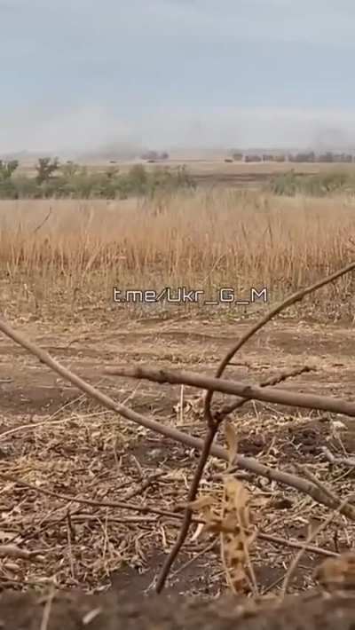 UA POV ukrainian soldiers filming Russian armored vehicles in the process of surrounding them in bokrovsk Kursk oblast. -Reus 