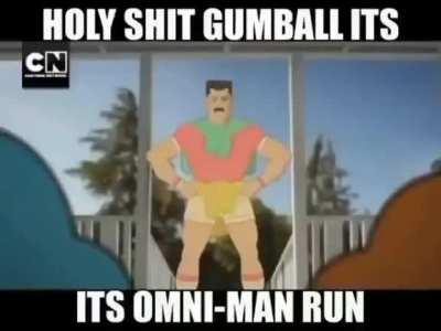 OMG gumball es es omni-man corre 😱