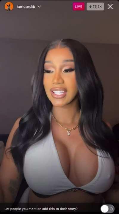 Cardi B Whip Shots on Live