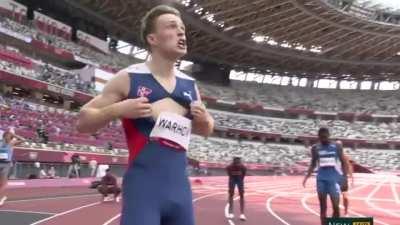 Warholm’s 400m hurdle world record was impressive but not nearly as impressive as this nipple moment.