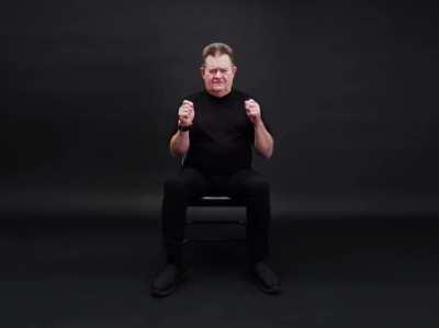 Mortal Kombat voice actor Steve Ritchie showing off his talent.