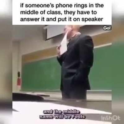 WCGW making your students answer their phone calls in class