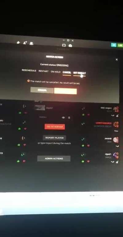 Encounterd this glitch where i i had admin powers in a game. Would just like to make the admins awear of this, it only happend on the faceit app or whatever and not the browser version. I did not try to use any of the abilitys but if i lost the game i pro