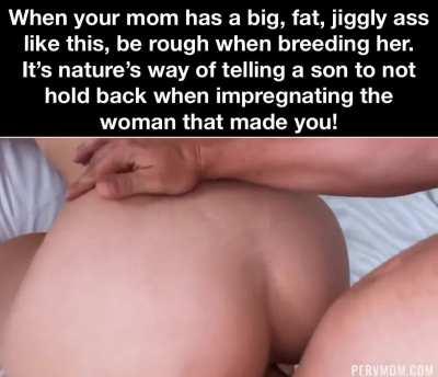 Moms with fat asses were made to be manhandled by their sons.