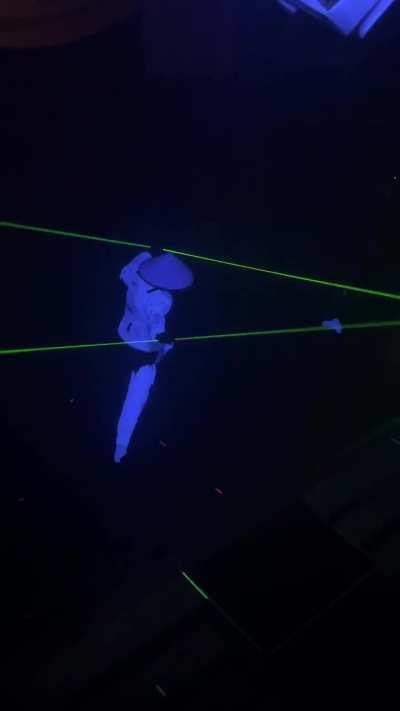 This laser dance. 