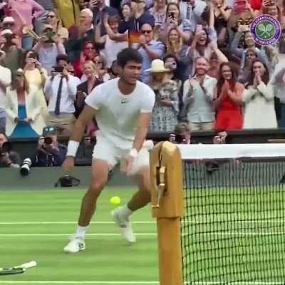 Carlos Alcatraz winning his first Wimbledon at 20 years of age! 