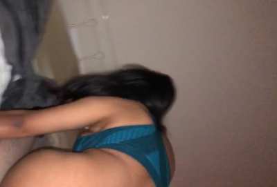 Hot Indian gf bounces on big white dick 