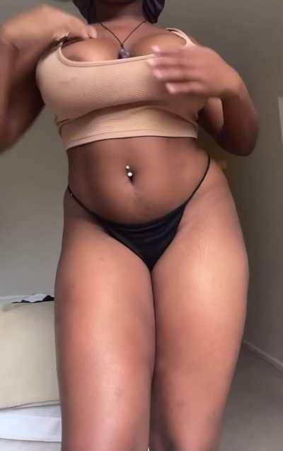 ðŸ”¥ Ebony Nipple Piercing TikTok Tits Porn GIF by thicquali...