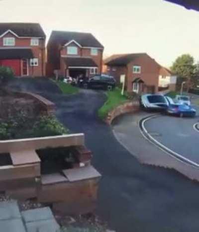 Trying to delicately park an extremely powerful electric car, WCGW