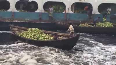 Crazy boat terminal in Bangladesh