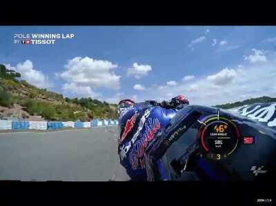 Fabian Quartararo Onboard Pole Lap Jerez with Telemetry