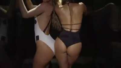 Iggy Azalea and Jennifer Lopez banging butts. I know all the words to this song, that's how many times I've beat off to the video.