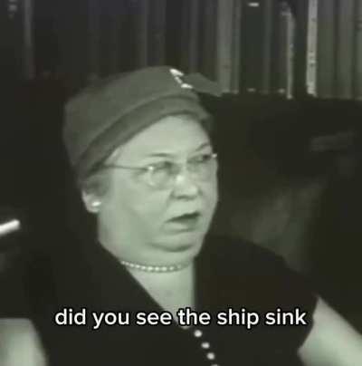 Titanic survivor interviewed in 1956  recalls hearing the band play until the ship sank