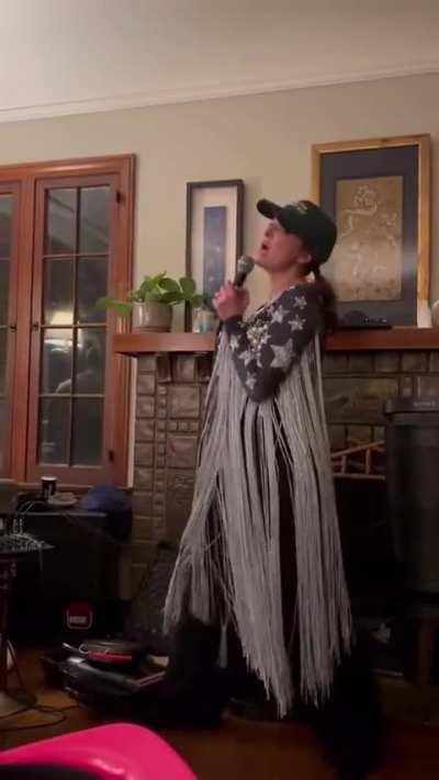 Singing Hamilton Karaoke (IG story 3/31/24)
