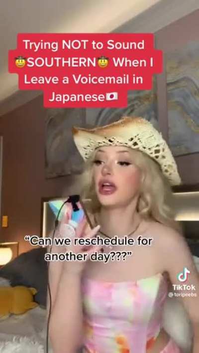 Avoiding a Southern accent in a Japanese voicemail