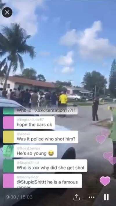 found this periscope live of someone at the dealership when the news broke that x got shot