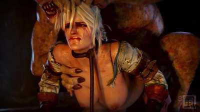 Ciri captured and pounded (Shirami) [The Witcher] - Alternate sound