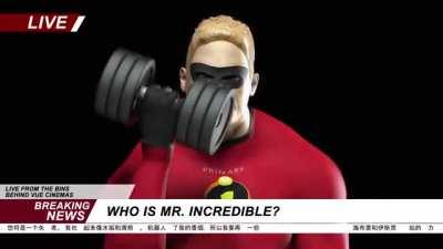 Mr. Incredible gets blasted by a JDAM missile