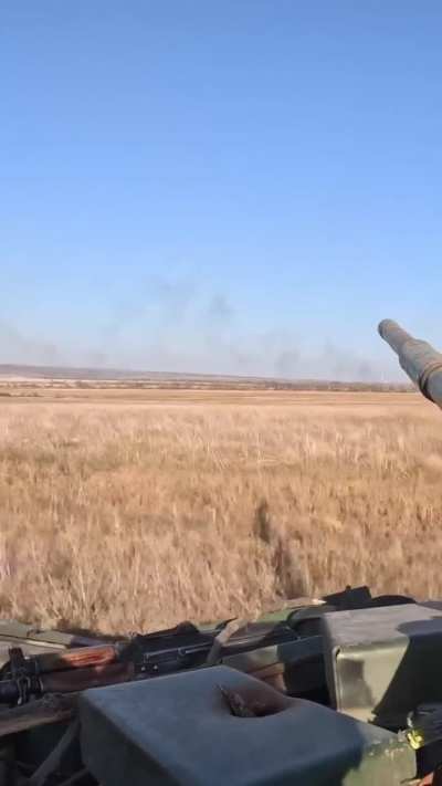 A Ukrainian tank crew of the 54th Mechanized Brigade filmed one of their recent combat missions in the Siversk region. There was a small accident on the way back to base but no damage was done. October 2024.