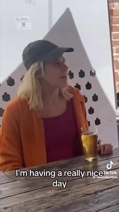 This sad lady was drinking alone, what happens next will shock you