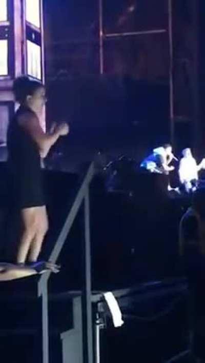 sign language interpreter in Eminem concert.