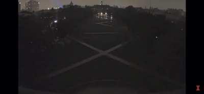 Video of the quad lights getting shut off by lightning