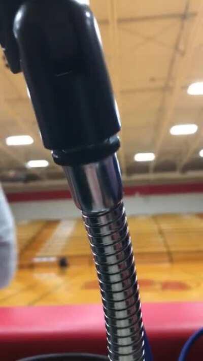 (Briefly) played The Only Thing They Fear Is You on a School’s basketball game microphone