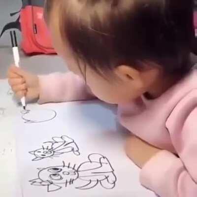 The Way This Child Draws Perfectly Makes Me Embarrassed of My Drawing Skills