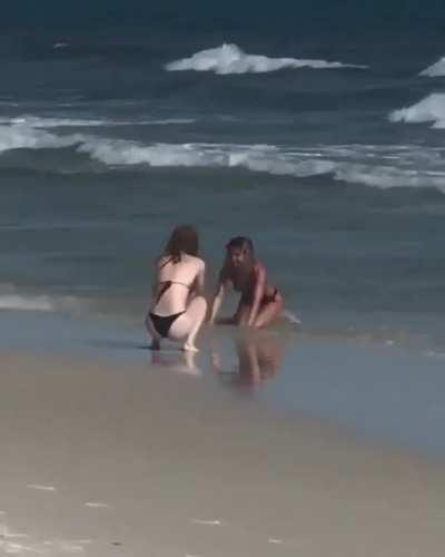 To copy what teenage girls do at the beach