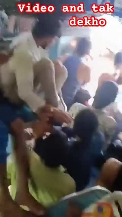 Lady Spits on Man in Train, Gets Caught Before Exiting 