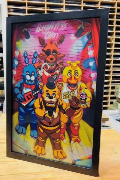 My FNAF Movie 3D Lenticular Artwork! -- Hand draw, digitally produced, 60 hours of work total!