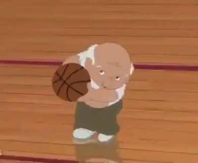 Basketball player annihilates an old man