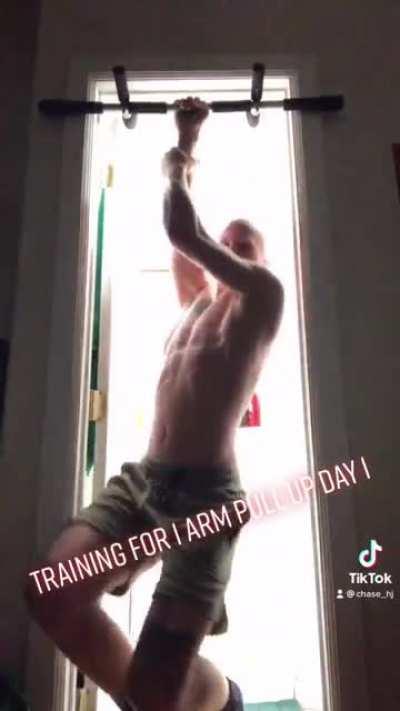 Maybe Cringe but I’m determined to get a 1 armed pull up