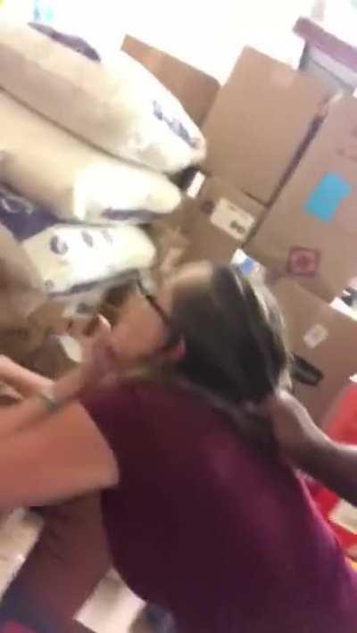 Banging coworker in storageroom