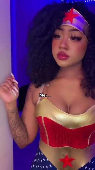 TheRealLifePocahantas_ (on Tiktok) as Wonder Woman