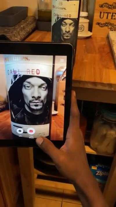 Interactive wine label...Snoop said several different phrases.