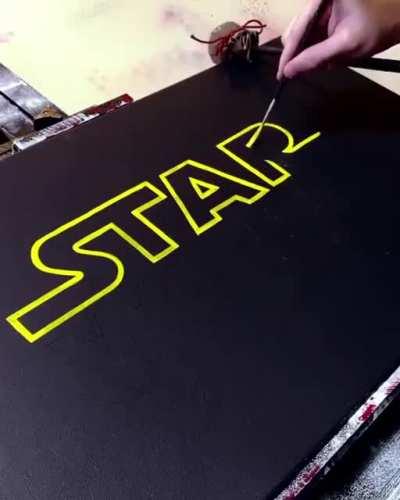 Drawing the Star Wars logo