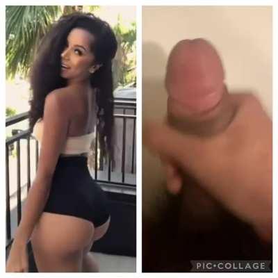 I love stroking my cock to Brittany Renner and her huge ass so much