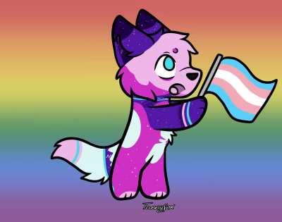 Happy pride month! Ych made by ~BlossomFox on FA