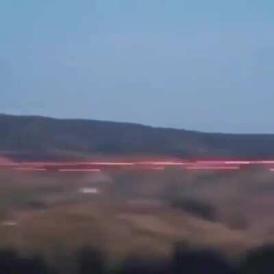 A target getting lit up Turkish T129 ATAK Helicopters. (The tracers are probably only like one in every ten rounds.)