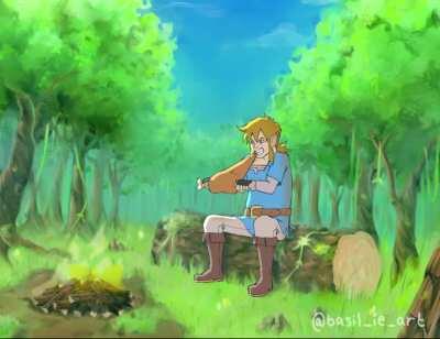 [BOTW] [OC] For my first attempt at character animation, I animated Link!