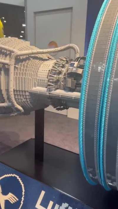 CFM Leap-1B engine made out of Lego with moving parts