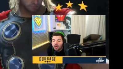 When you find out Courage is streaming Among Us...